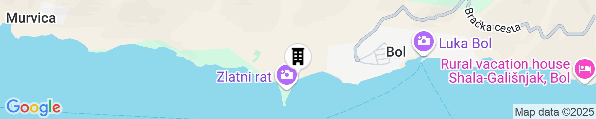 Map for Zlatni rat Beach Resort