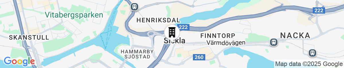 Map for ProfilHotels Nacka