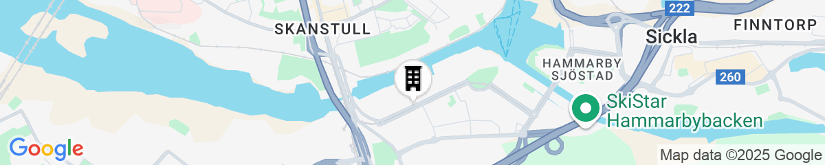 Map for Motel L Hammarby Sjöstad