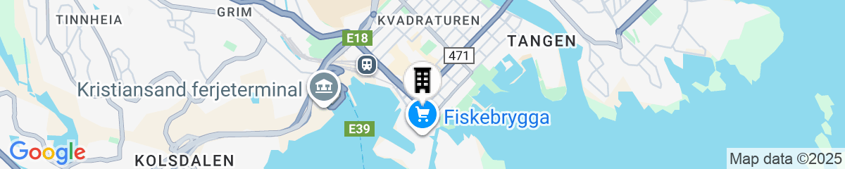 Map for Radisson Blu Caledonien Hotel, Kristiansand