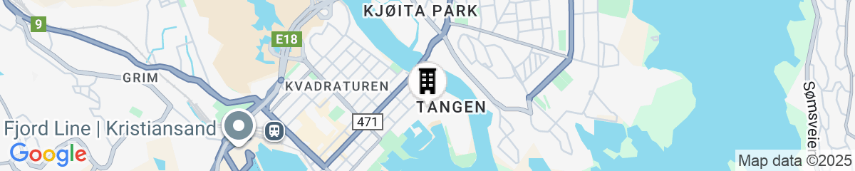 Map for Scandic Kristiansand Bystranda