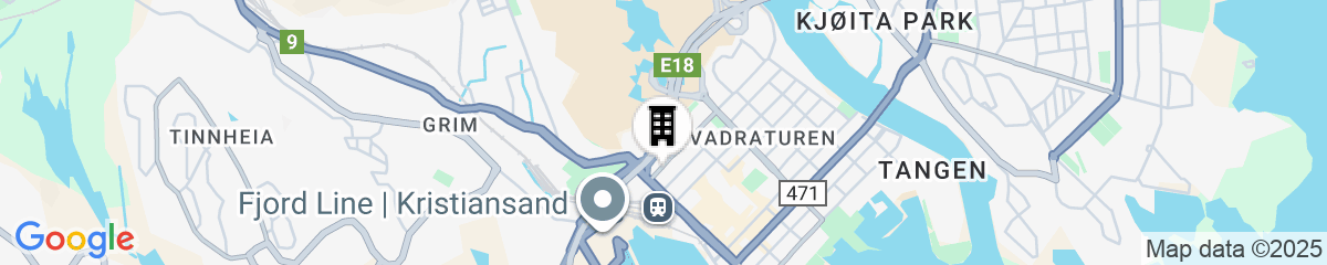Map for Citybox Kristiansand