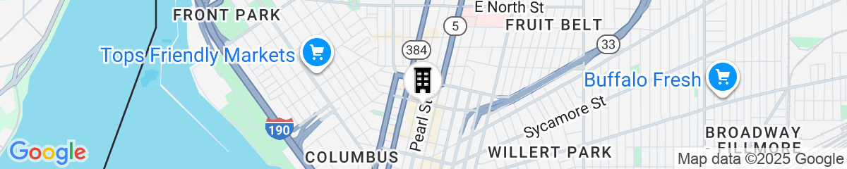 Map for Aloft Buffalo Downtown