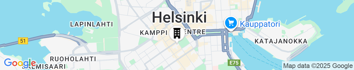 Map for Scandic Helsinki Hub