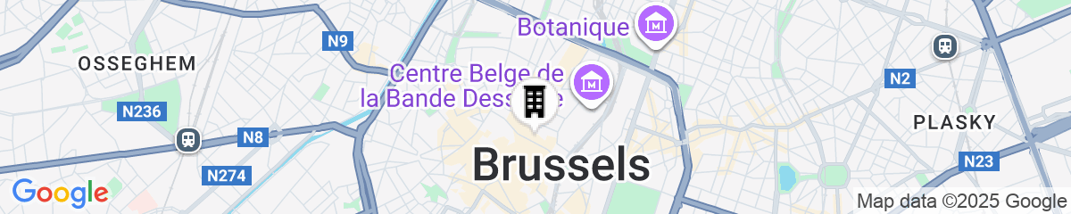 Map for The Dominican, Brussels, a Member of Design Hotels
