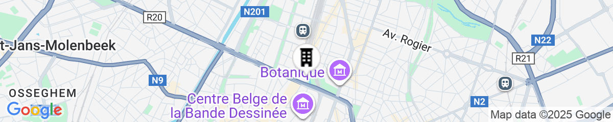 Map for DoubleTree by Hilton Brussels City