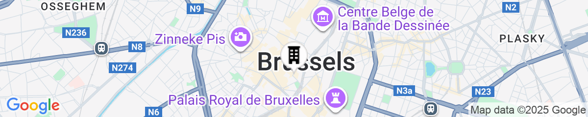 Map for Novotel Brussels off Grand'Place