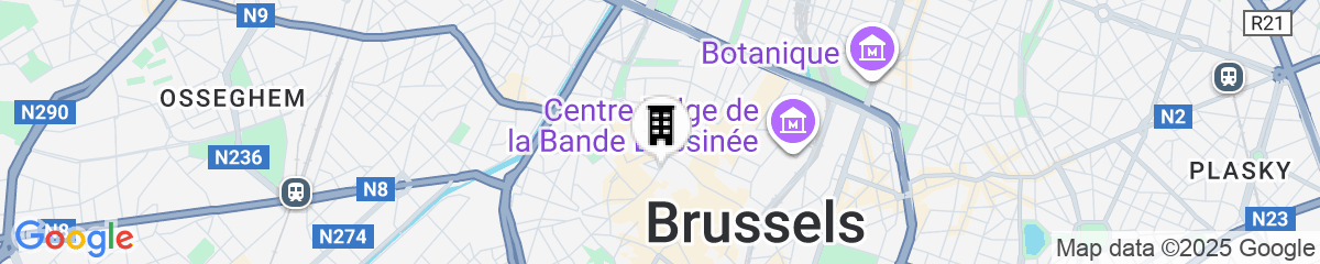 Map for Novotel Brussels City Centre