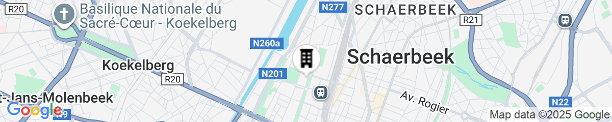 Map for The Standard Brussels