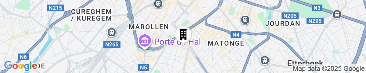 Map for Vintage Hotel Brussels