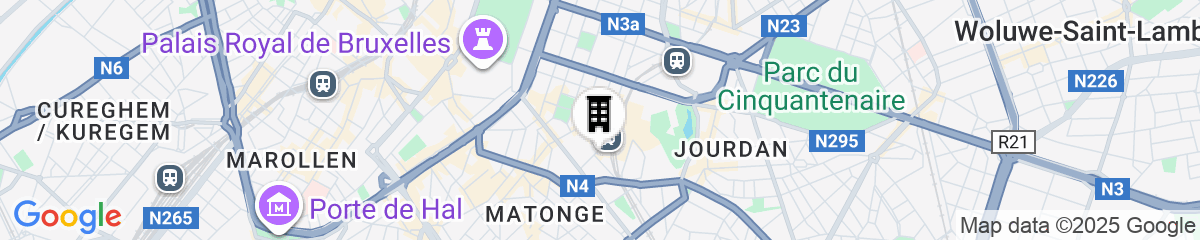 Map for Radisson RED Brussels