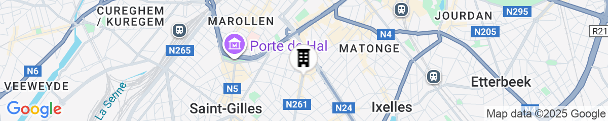 Map for pentahotel Brussels City Centre