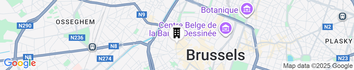 Map for Atlas Hotel Brussels