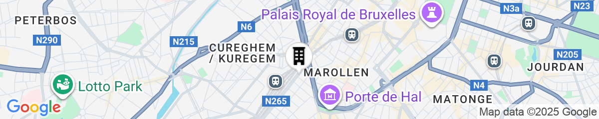 Map for B&B HOTEL Brussels Centre Gare du Midi