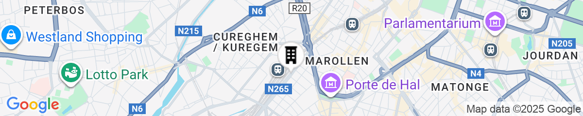 Map for Radisson Hotel Brussels Centre Midi