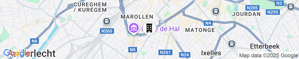 Map for Hilton Garden Inn Brussels City Centre