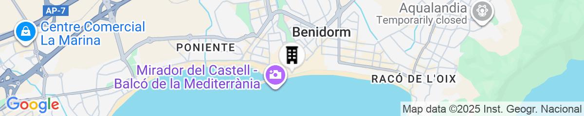Map for Barceló Benidorm Beach - Adults Recommended