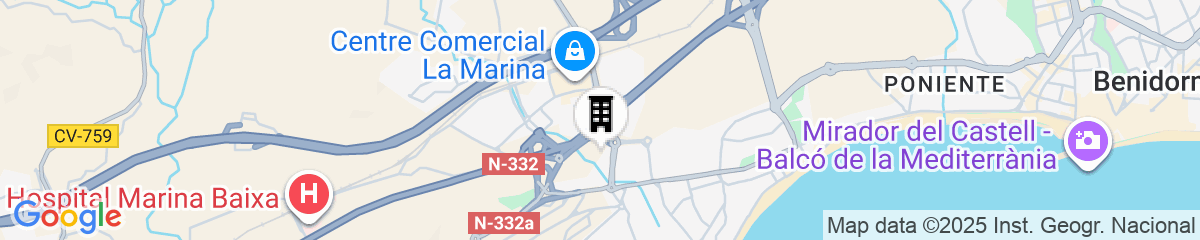 Map for B&B Hotel Benidorm Finestrat 