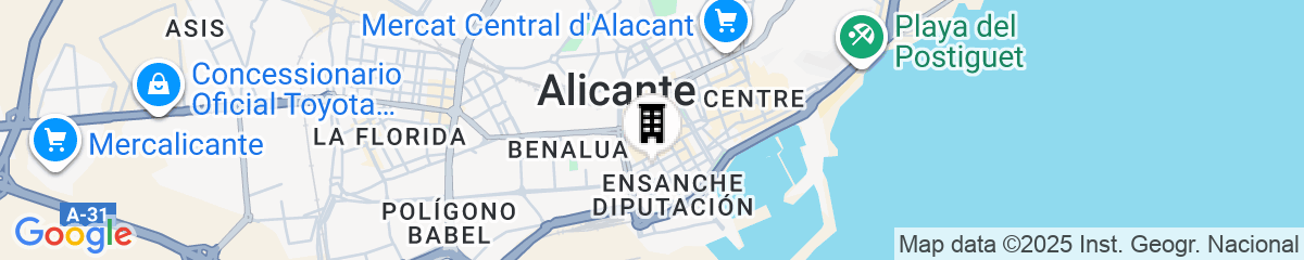 Map for Eurostars Centrum Alicante