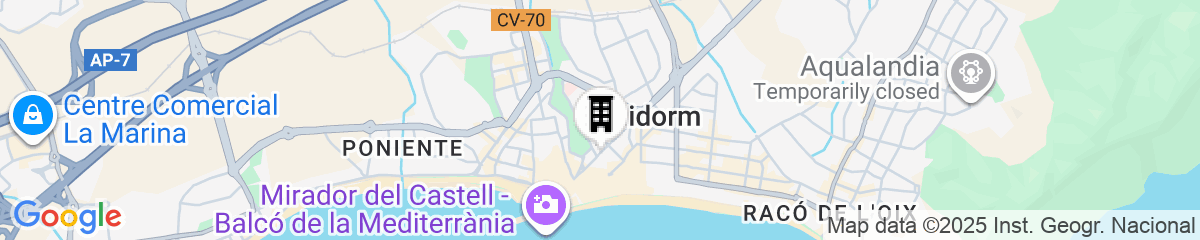 Map for  Climia Benidorm Plaza 4* Hotel
