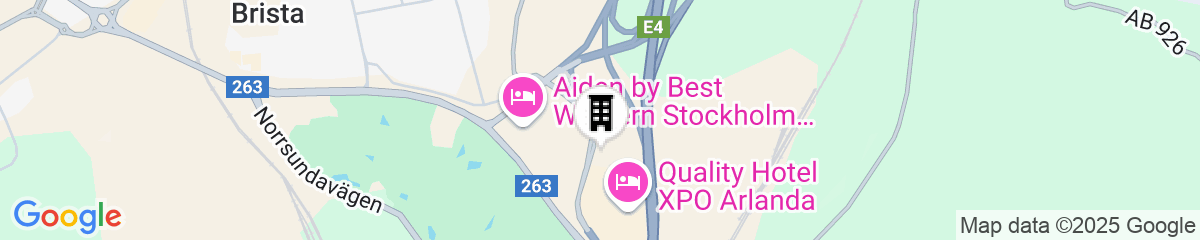 Map for Scandic Arlandastad