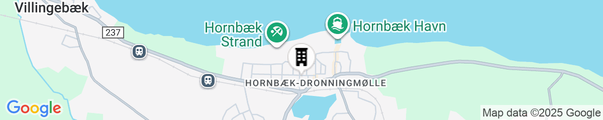 Map for Hotel Hornbækhus