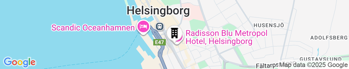 Map for Radisson Blu Metropol Hotel, Helsingborg