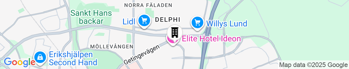 Map for Elite Hotel Ideon, Lund