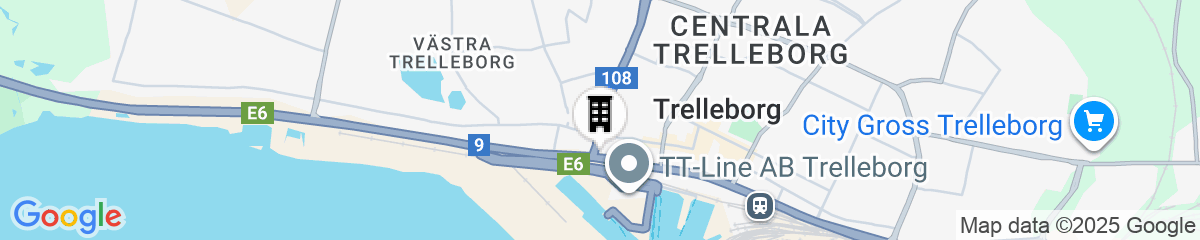 Map for Hotel Dannegården Trelleborg