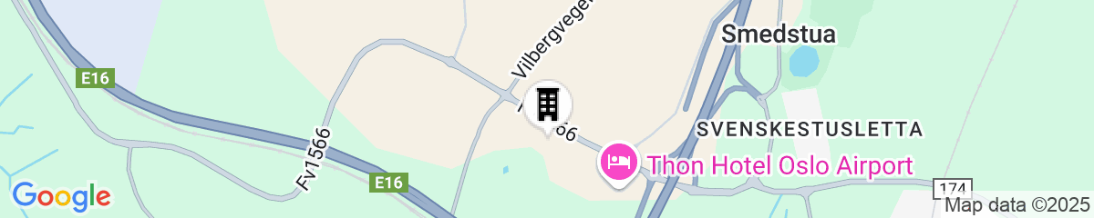 Map for Thon Hotel Gardermoen