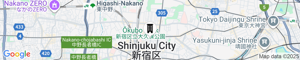 Map for Hotel BaliAn Resort - Shinjuku Forest