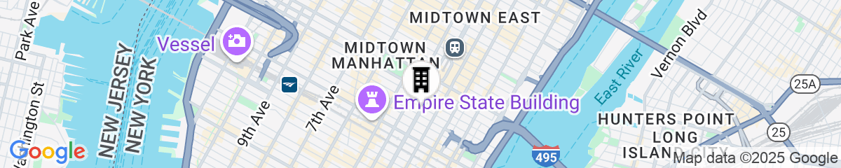 Map for The Prince Kitano New York