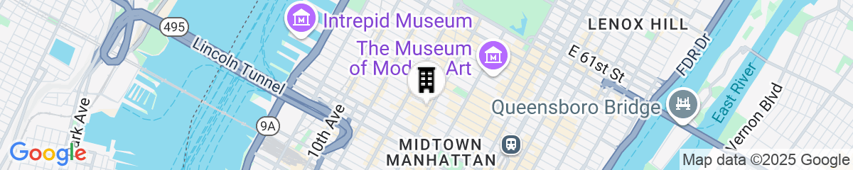 Map for New York Marriott Marquis