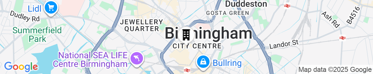 Map for The Grand Hotel Birmingham