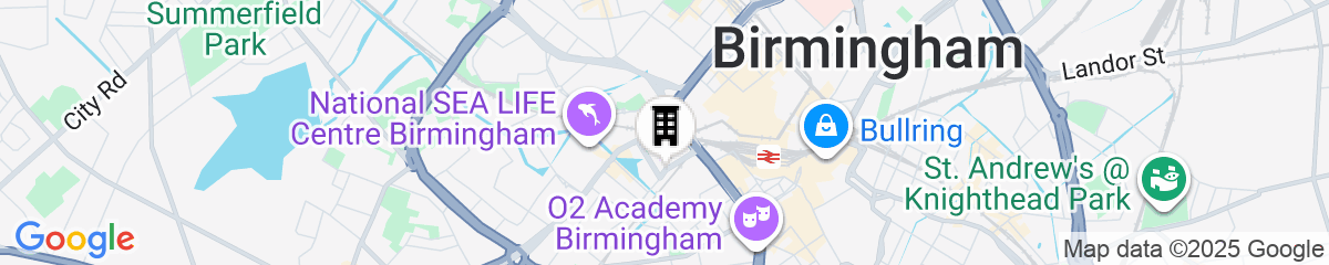 Map for Holiday Inn Express Birmingham - City Centre by IHG