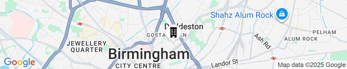 Map for Aloft Birmingham Eastside