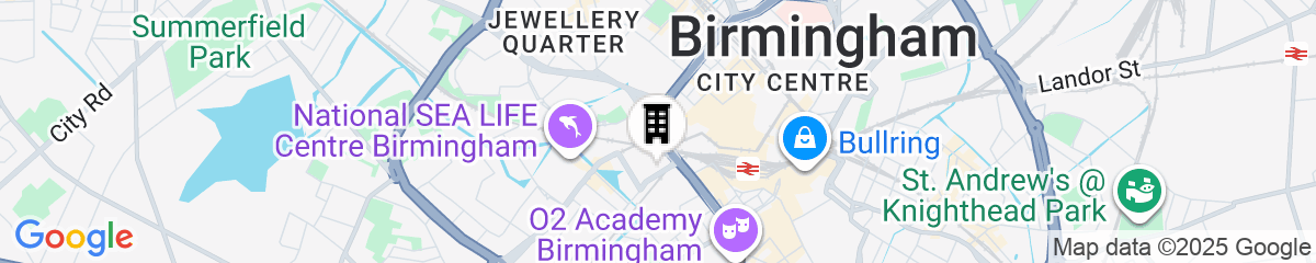 Map for Crowne Plaza Birmingham City Centre by IHG