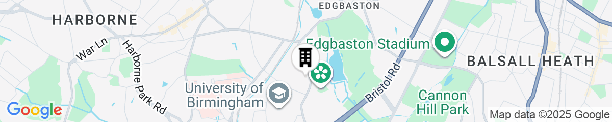 Map for Edgbaston Park Hotel Birmingham