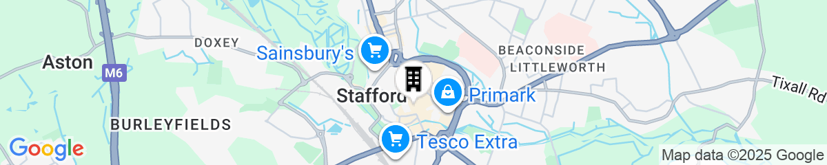 Map for The Swan Hotel, Stafford, Staffordshire