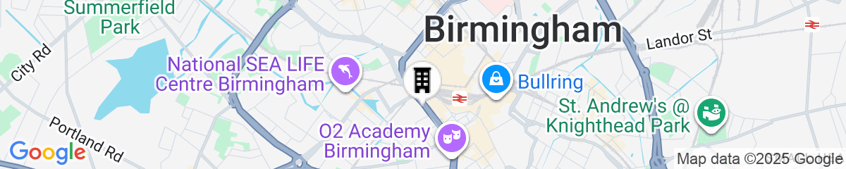 Map for Malmaison Birmingham