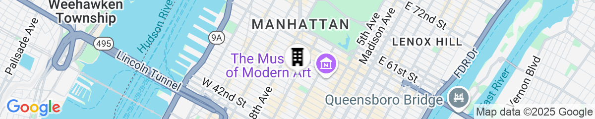 Map for The Michelangelo Hotel