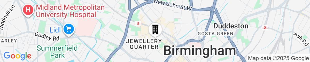 Map for Bloc Hotel Birmingham