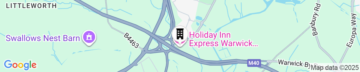 Map for Holiday Inn Express Warwick - Stratford-upon-Avon by IHG