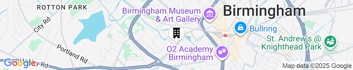 Map for Novotel Birmingham Centre