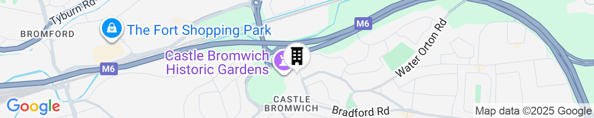 Map for Castle Bromwich Hall, Sure Hotel Collection by Best Western