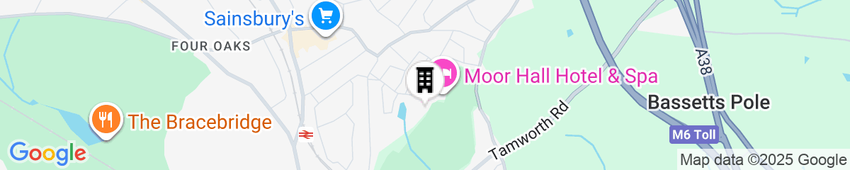 Map for Moor Hall Hotel, BW Premier Collection