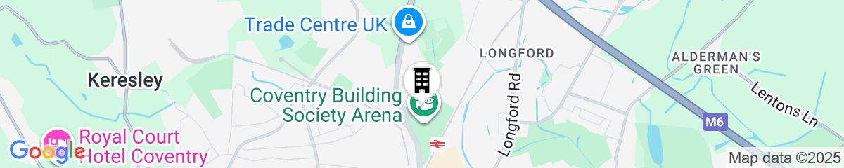 Map for DoubleTree by Hilton Coventry Building Society Arena