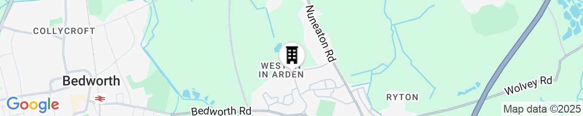 Map for Weston Hall Hotel, Sure Hotel Collection by Best Western