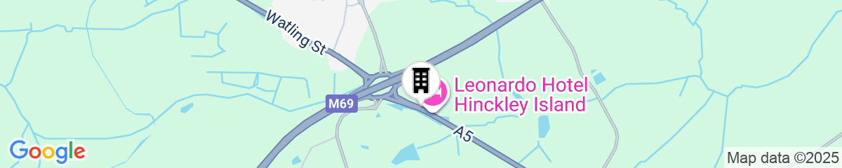 Map for Leonardo Hotel and Conference Venue Hinckley Island
