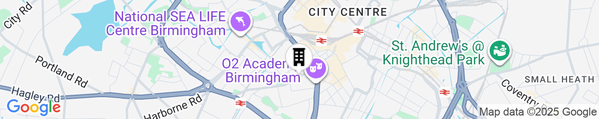 Map for B&B HOTEL Birmingham Centre